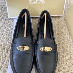 Michael Kors Black Flat Loafers  for Women