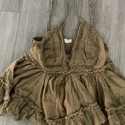 Green Juniors Top Size Small Babydoll Top 
