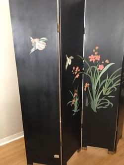 Chinese folding Coromandel 4 panel Antique