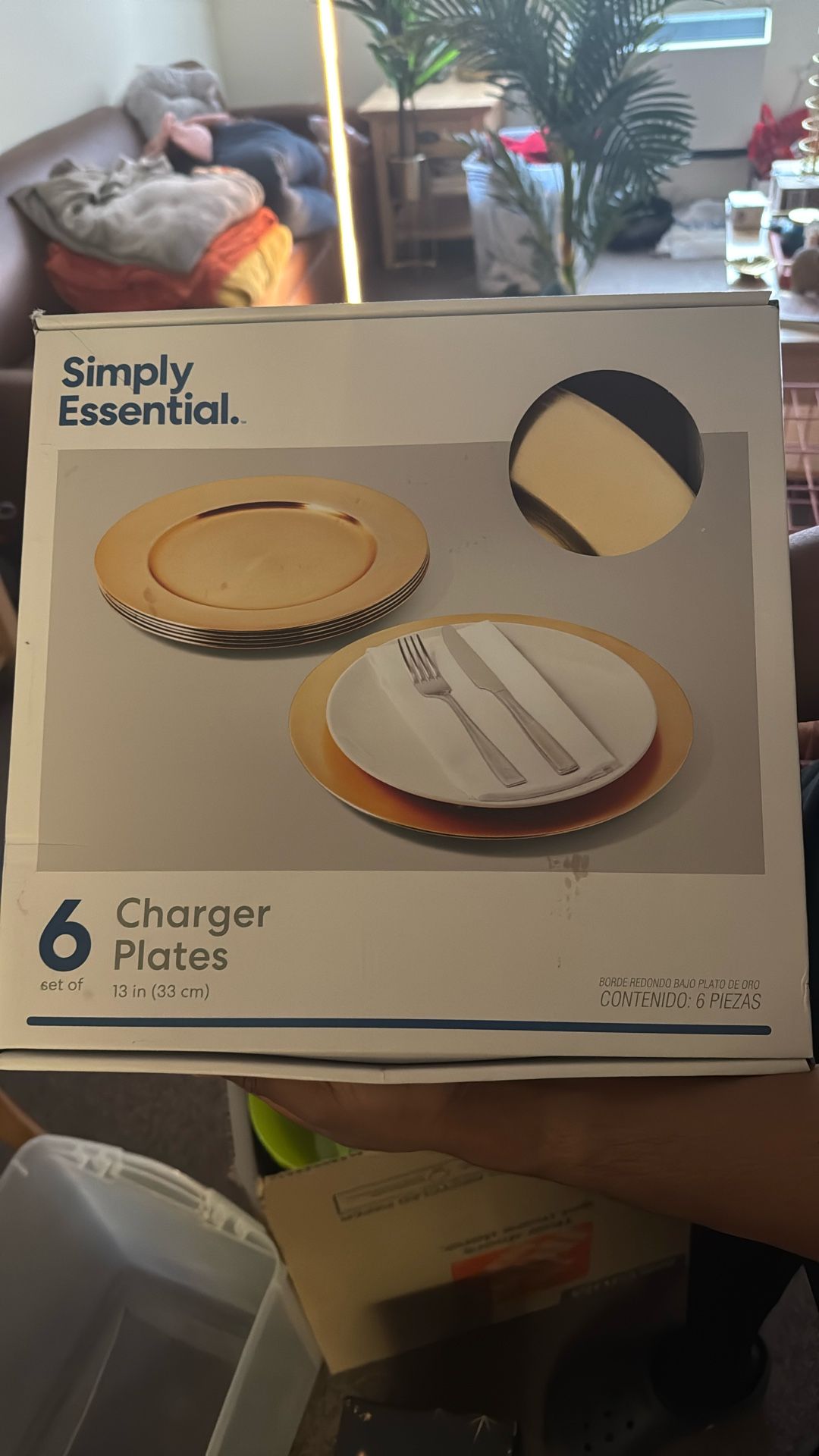 6Gold charger Plates