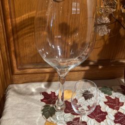 Gigantic  Wine Glass   21 Inches Tall X 8 Inches Wide.  Heavy