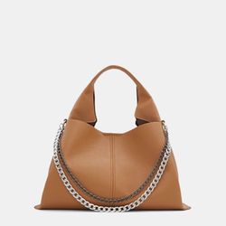 New! Cute CALL IT SPRING HERMETICA CHAIN ACCENT BUCKET BAG