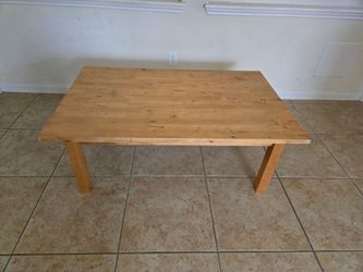 Large Wooden Coffee Table – 46" × 29.5