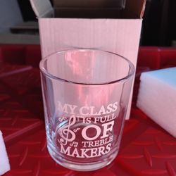 Teacher Whiskey Glass 8 oz New lot of 2 
