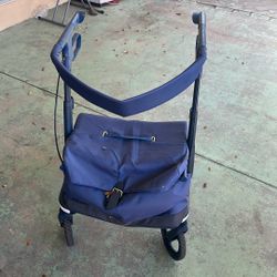 Rollator Walker w/ Seat & Brakes Pouch – Good Condition