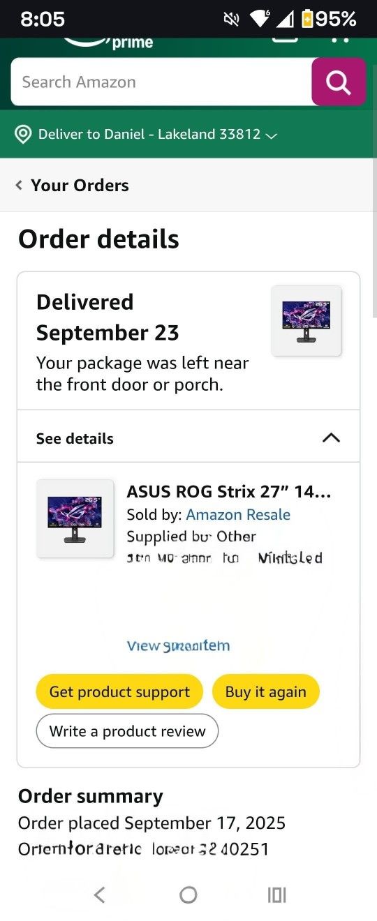 Like New Asus Strix 1440p 240 OLED Monitor