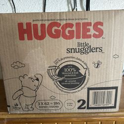 Brand New Never Opened Huggies Diapers Size 2