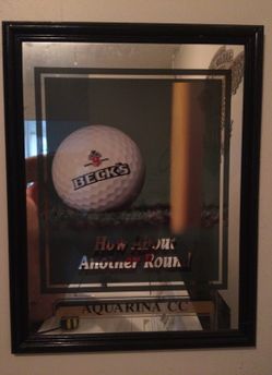 Becks beer golf bar mirror