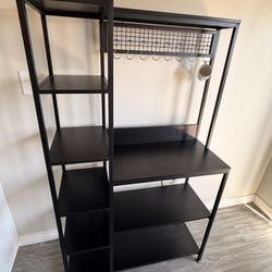 MOVE OUT SALE ! Stand With Shelves , Utility Rack , Kitchen Organizer Black