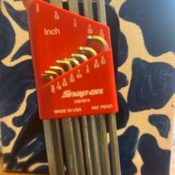 SNAP-ON 13 pc SAE L-Shaped Double Ball Hex Wrench Set / Model: DBHS13
