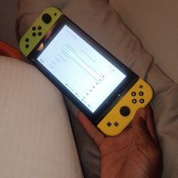 Nintendo Switch Yellow And Green 