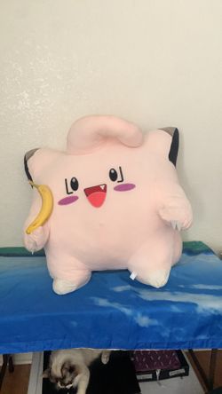 Clefairy Pokemon plushy - Extra Large - see banana for size reference