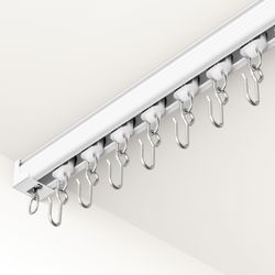New hei dear Heavy Duty 6-9ft White CeilingWall Mount Curtain Track System Retail $39.00