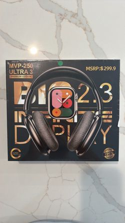 MVP-250 Ultra 3 Premium Edition Smartwatch & Headphones Bundle