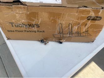 Tuohours Bike Floor Parking Rack for 4 Bikes