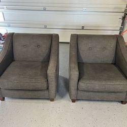 Gray Living Room Chairs (pair) - GREAT CONDITION!!!