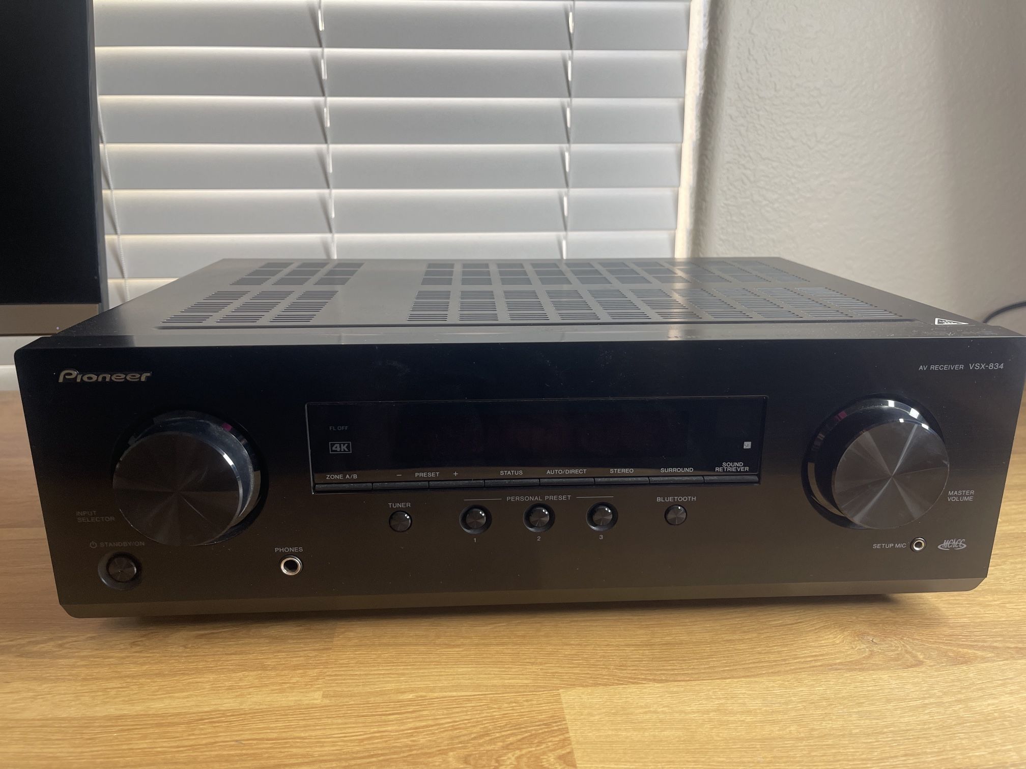 Pioneer VSX-834 7.2 Channel AV Receiver 4K HDR Dolby Atmos Bluetooth HDMI