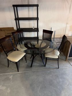 Glass dining table