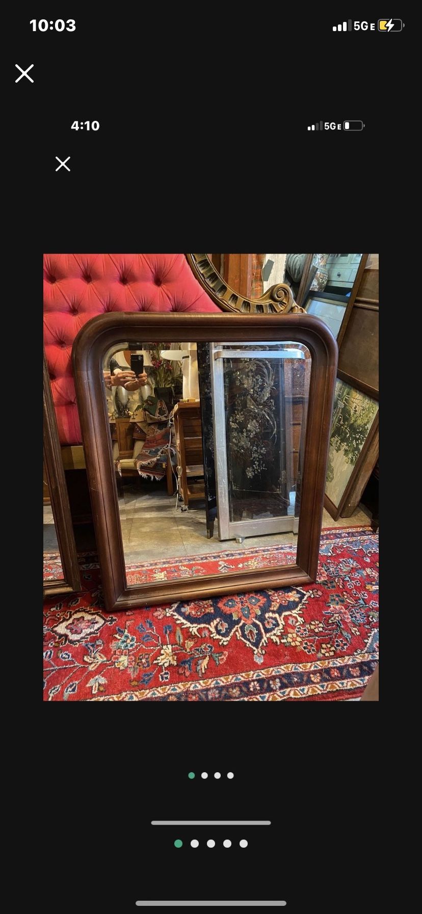Beautiful Solid Wood Antique Mirror