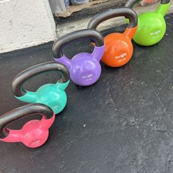 5,10,15,20,25,Lbs. PVC Kettlebells   