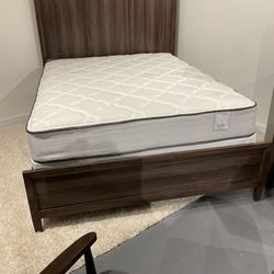 New Queen Size Panel Bed Brown Color 