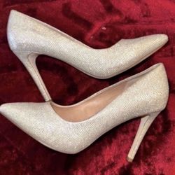 Silver Shimmer Heels