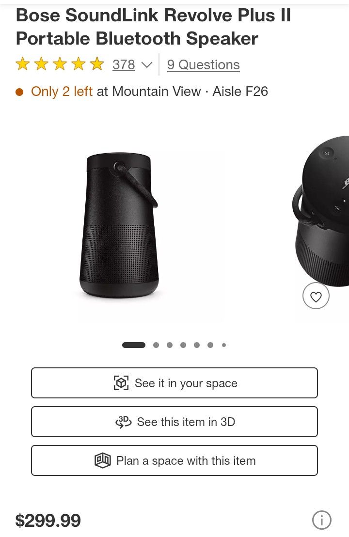 Bose SoundLink Revolve Plus II Portable Bluetooth Speaker
