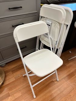 Folding Chair,Indoor Outdoor White Plastic