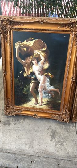 Large Framed Classical Oil Painting
