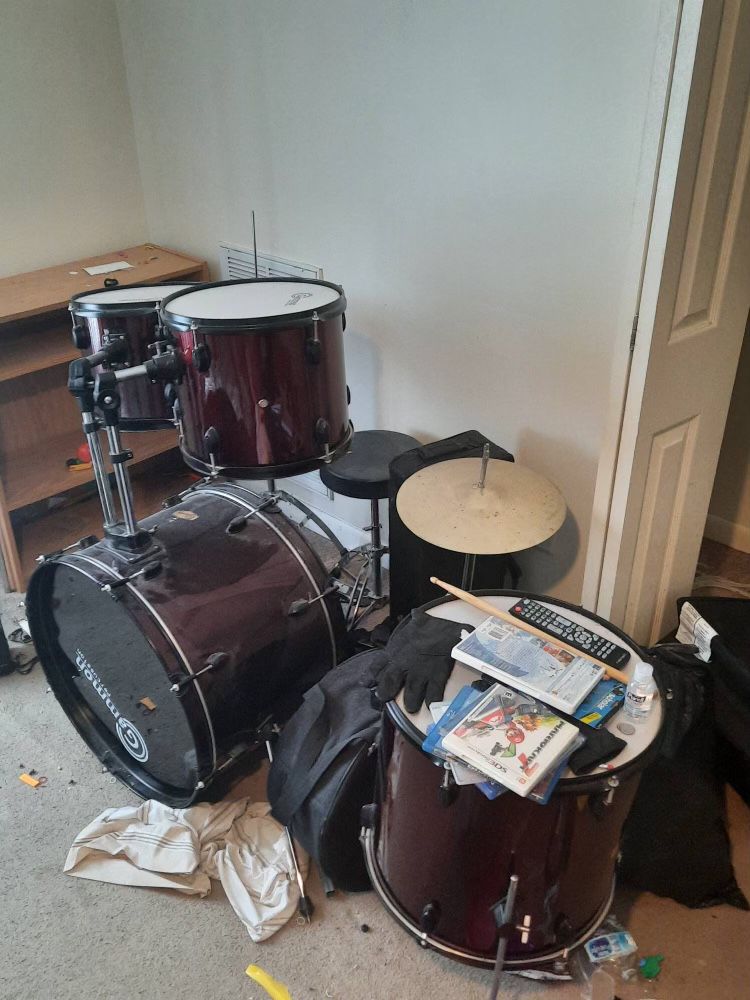 Drum Set With Cymbal And Stool 