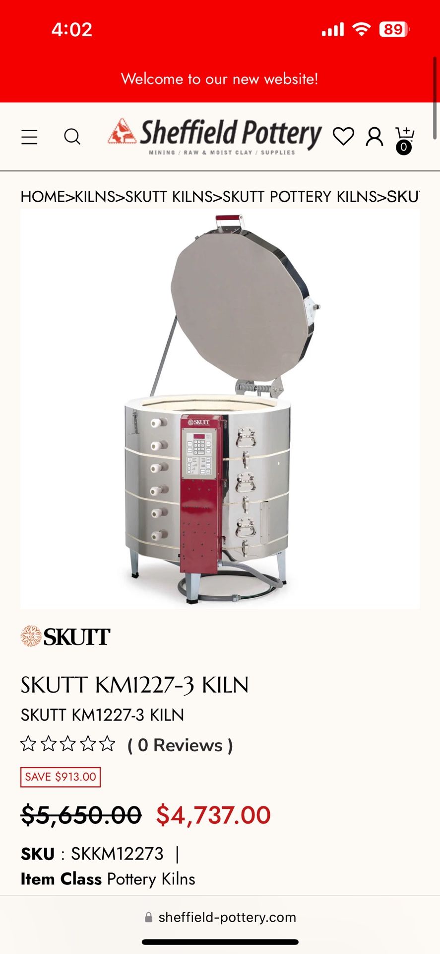 Skutt Ceramics Kiln KM 1227
