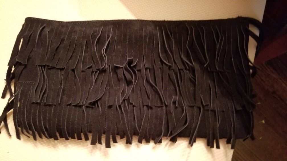 genuine leather suede purse