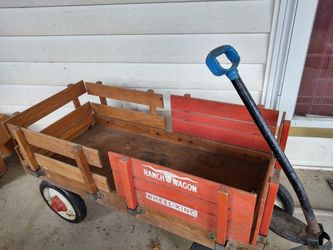 Wheel-King Wooden Child's wagon. Needs new tire