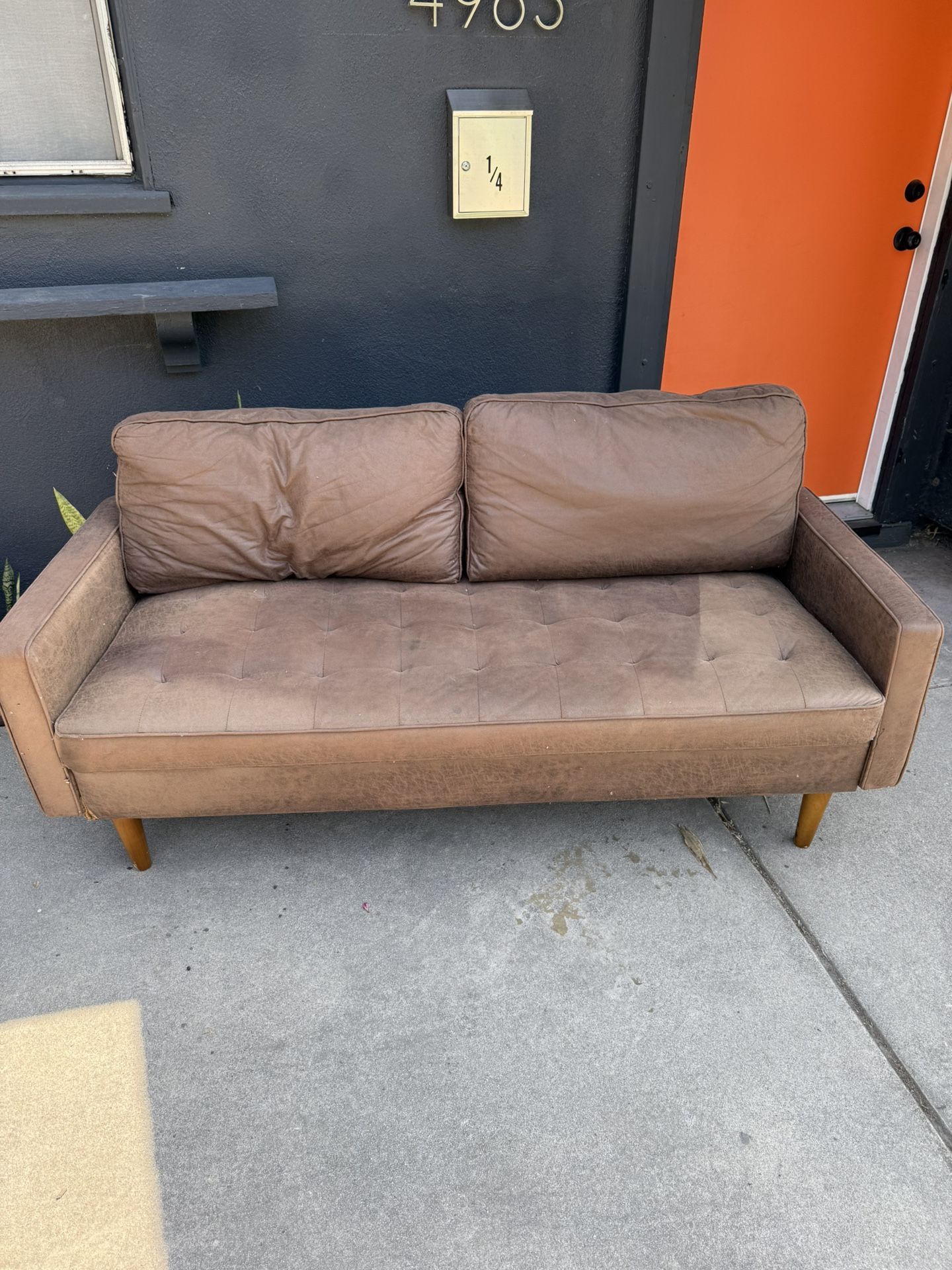 Vegan Leather Sofa 