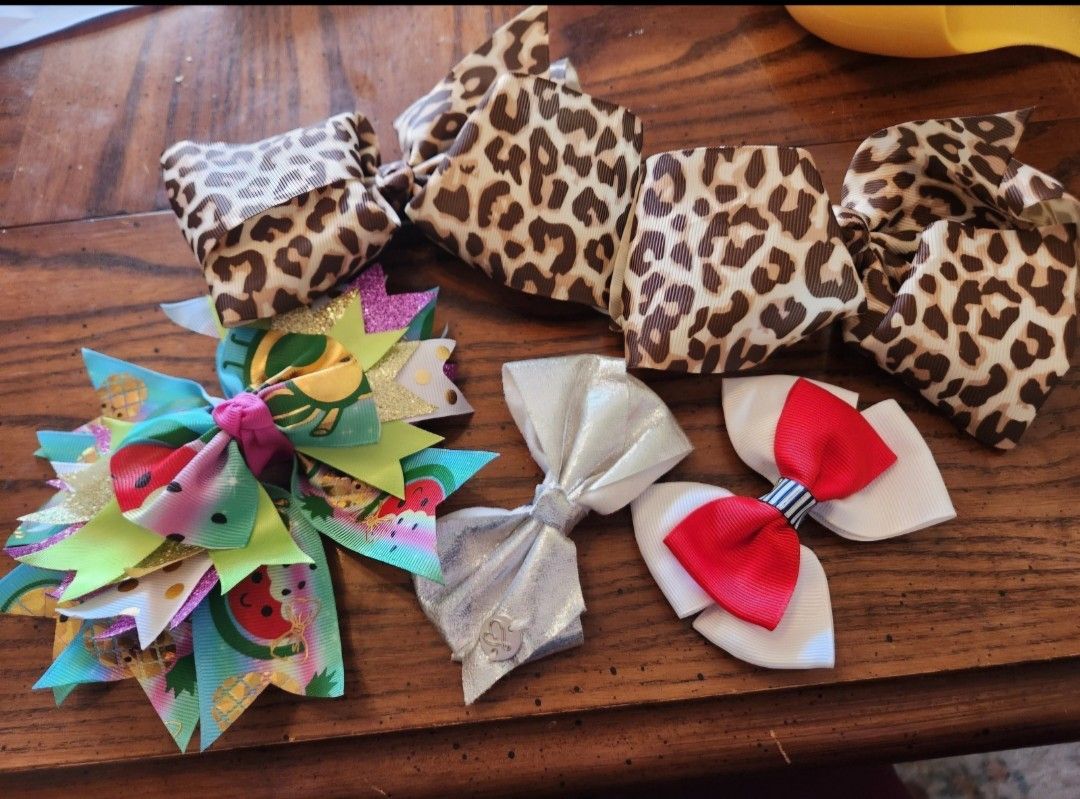 5 girl hair bows