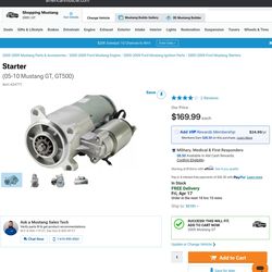05-09 Mustang Gt starter 👌