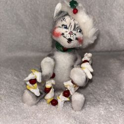 2006 Annalee Mobilitee Popcorn Garland Kitty Cat