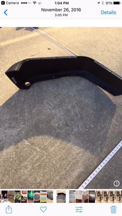 2016 Jeep Wrangler sport fender flares. Pass Side set of 2