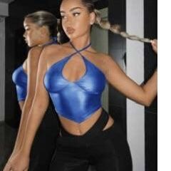 Women’s Leather Halter Top 