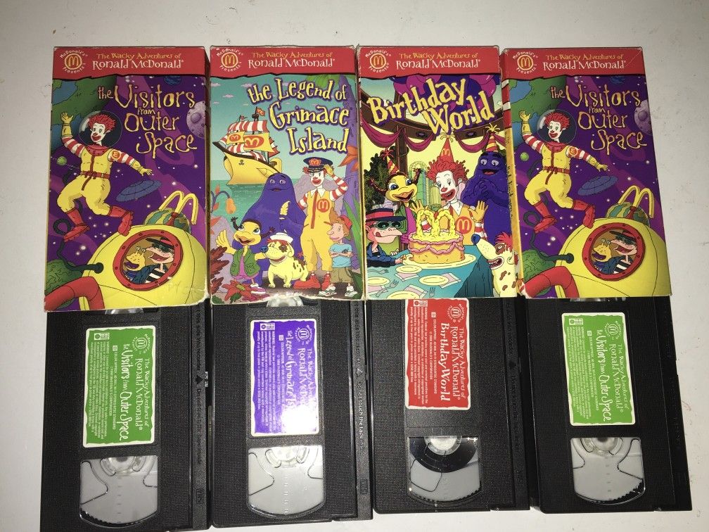 ULTRA RARE MCDONALDS CARTOON VHS TAPES