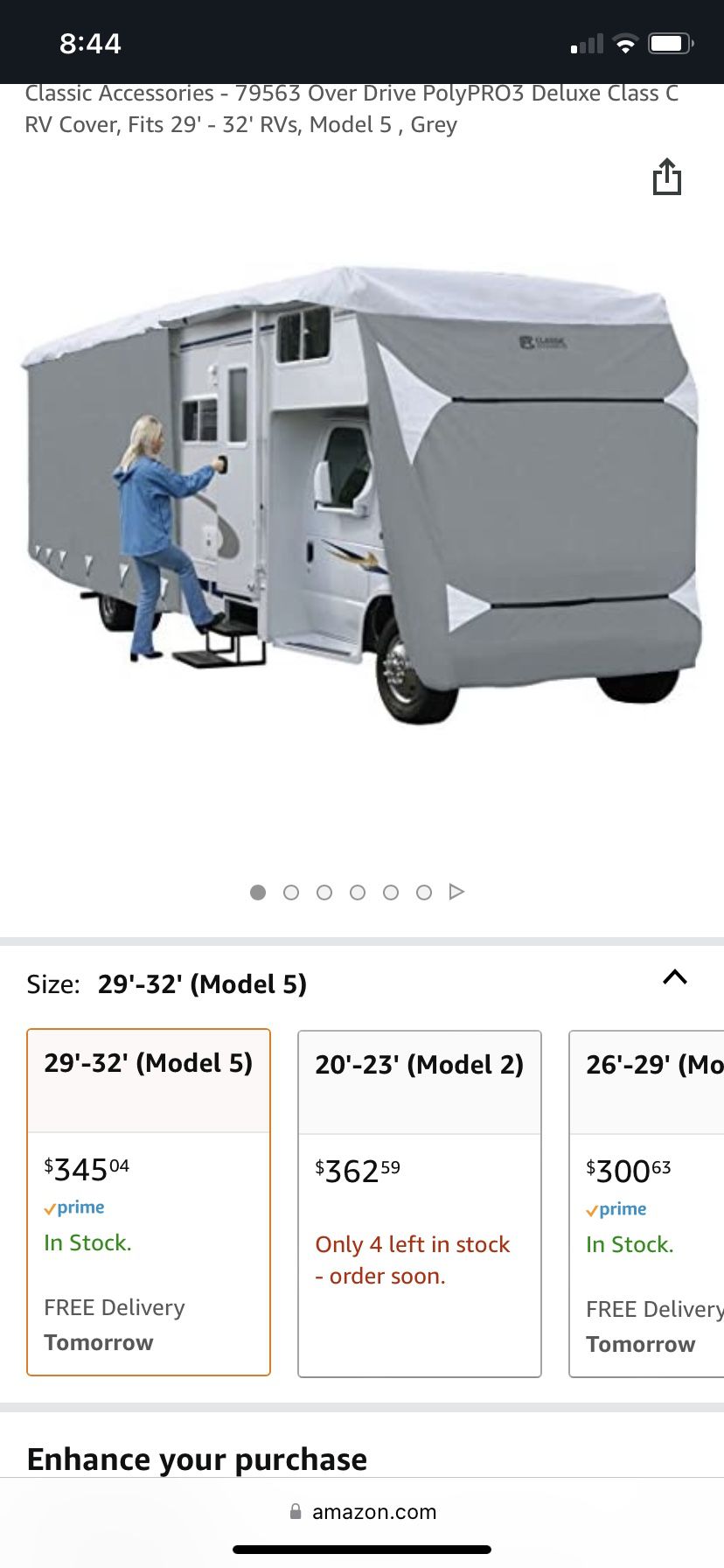 New Class C Motorhome Cover 