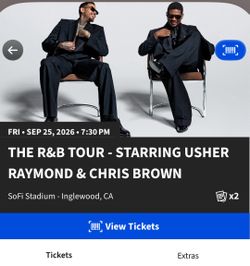 Usher & Chris Brown – So-Fi Stadium on Sept 25th