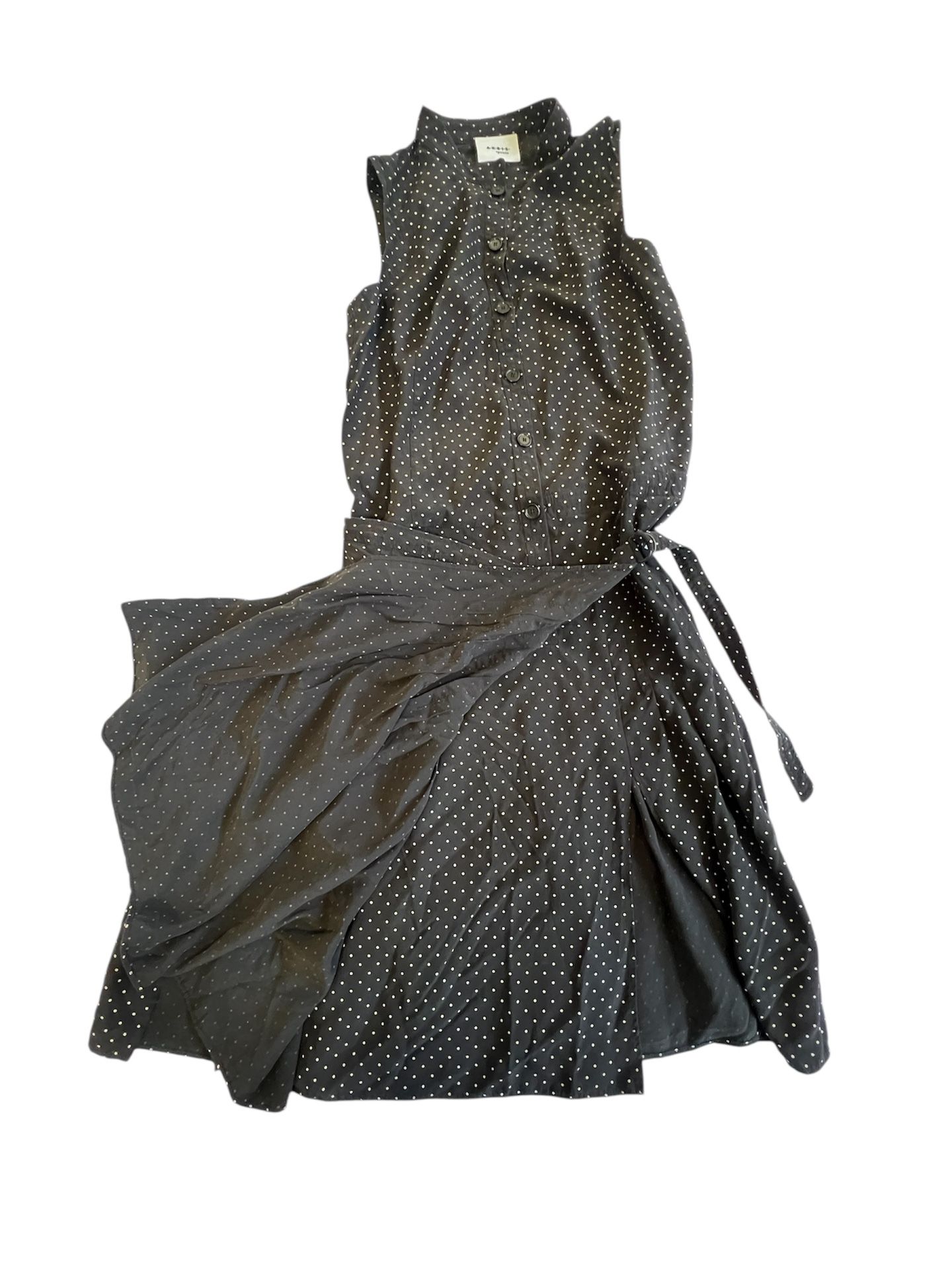 AKRIS PUNTO Black Polka Dot Sleeveless Dress