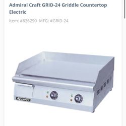 24 Inch Electric Griddle -Commercial Grade