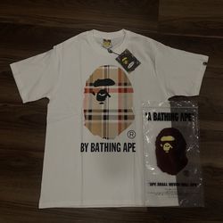 White Bape Burberry Size Medium
