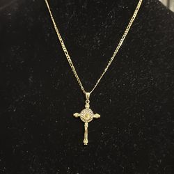 Gold cross chain