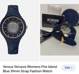 Versace Navy Blue Watch 39mm