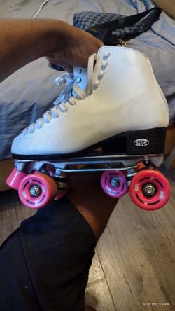 Quad Roller Skates Size 8 M.Brand White Wave