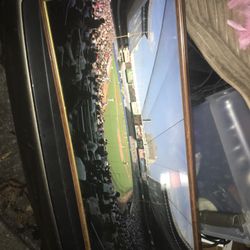 Large orioles baseball game picture in frame $15