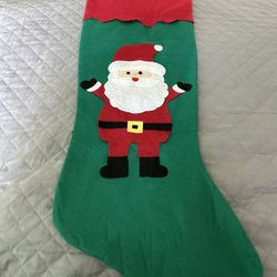 Red and Green Holiday Decor Stocking